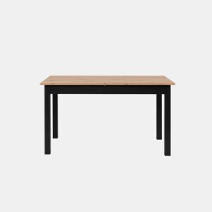 Mesa extensível 140cm DORA preto e madeira