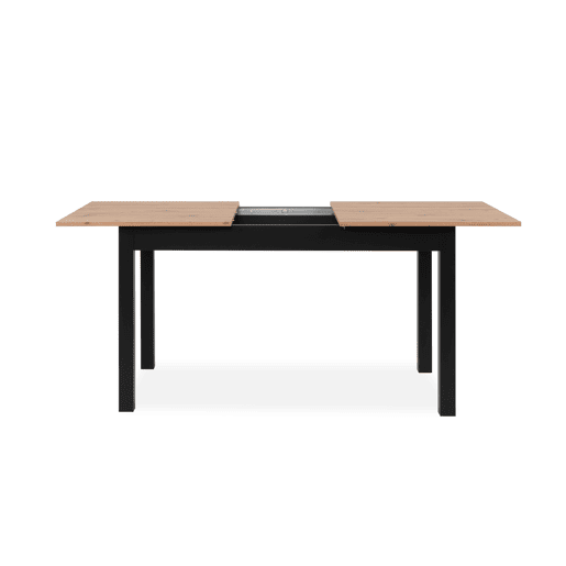 Mesa extensÃvel 140cm DORA preto e madeira Mesa extensÃvel 140cm DORA preto e madeira