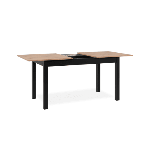 Mesa extensÃvel 140cm DORA preto e madeira Mesa extensÃvel 140cm DORA preto e madeira