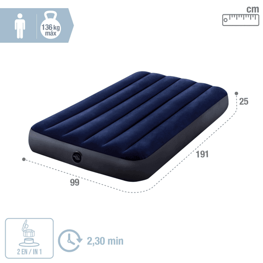 Colchão insuflável INTEX 99x191x25cm