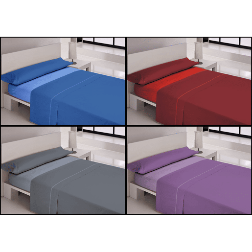 Conjunto de lençóis de poliéster DENVER sortido cama 150cm