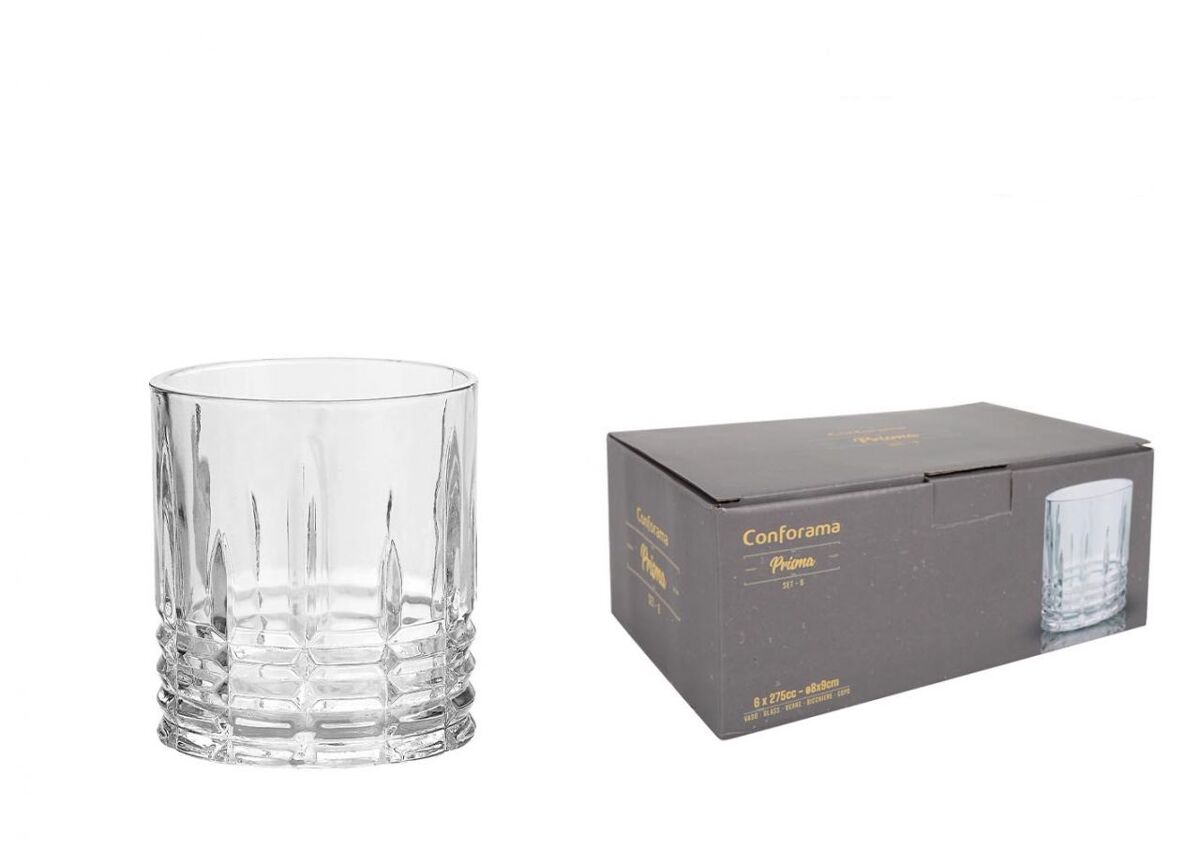 Set 6 vasos Whisky modelo PRISMA 