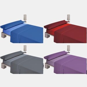 Conjunto de lençóis de poliéster DENVER sortido cama 180cm