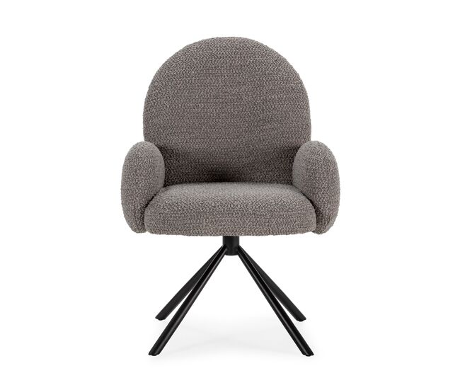 Sillón giratório dario gris claro