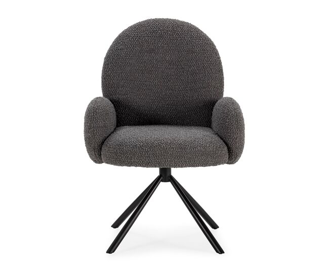 Sillón giratório dario gris oscuro