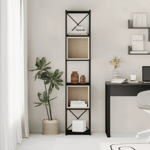 Estante ANYA 36cm preto e creme Estante ANYA 36cm preto e creme