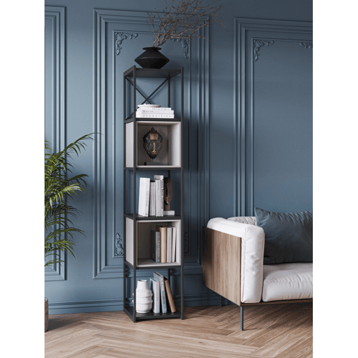 Estante ANYA 36cm preto e creme Estante ANYA 36cm preto e creme