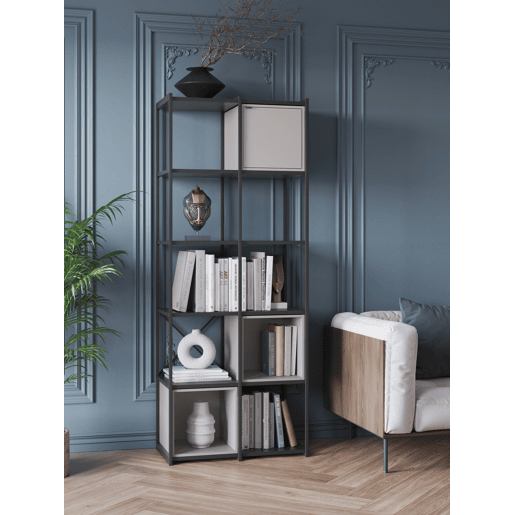 Estante ANYA 70cm preto e creme Estante ANYA 70cm preto e creme