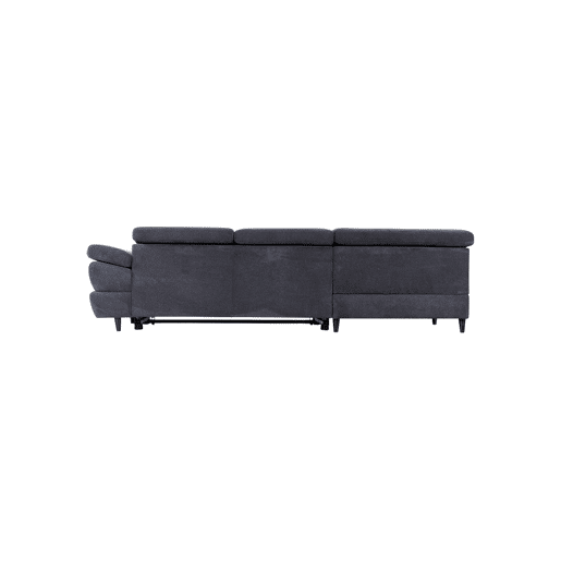 Sofá de canto OMEGA com cama antracite esquerda 4 lugares