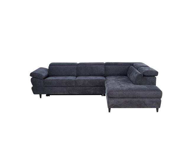 Rinconera con cama OMEGA derecha 4 plazas antracita