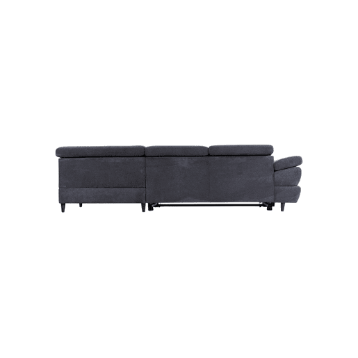 Sofá de canto OMEGA com cama antracite dereita 4 lugares antracite