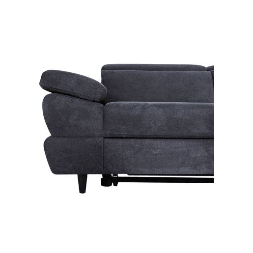 Sofá de canto OMEGA com cama antracite dereita 4 lugares antracite