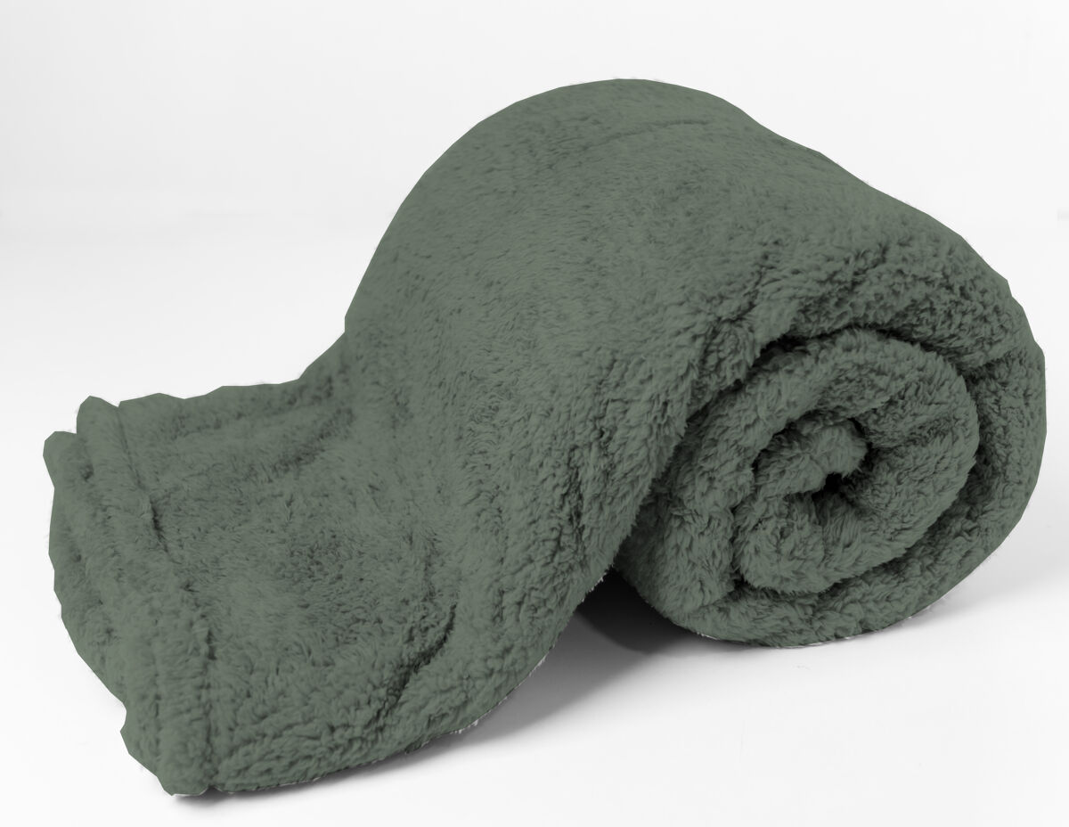 Manta poliéster soft 130x150cm color verde