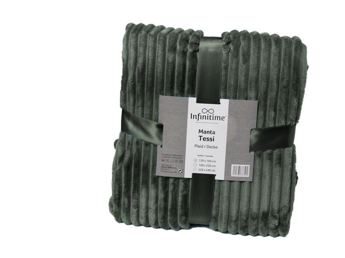 Manta poliéster tessi 220x240cm color verde