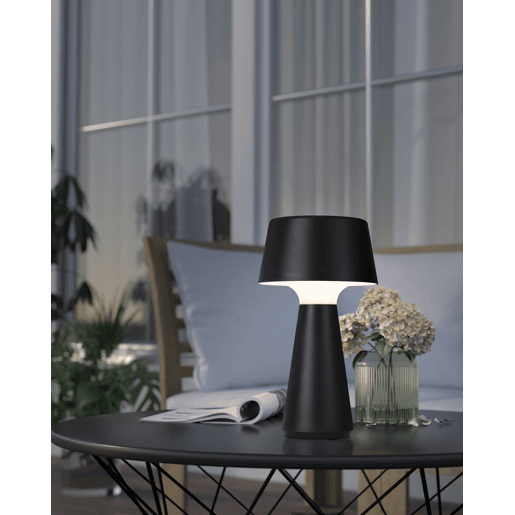 Candeeiro de mesa HUESA led cor preto 29x13x13cm