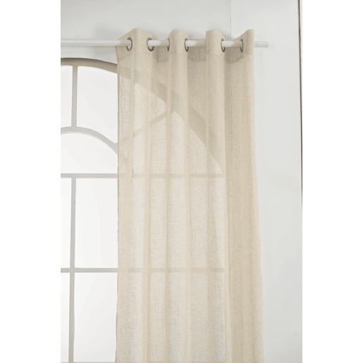 Cortina transparente JAZMIN 140x260cm cor cru