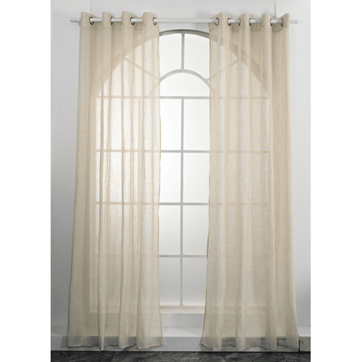 Cortina transparente JAZMIN 140x260cm cor cru
