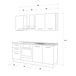 Cocina GILDA 2.0 derecha Cocina GILDA 2.0 derecha Gris Claro/ Madera Gris