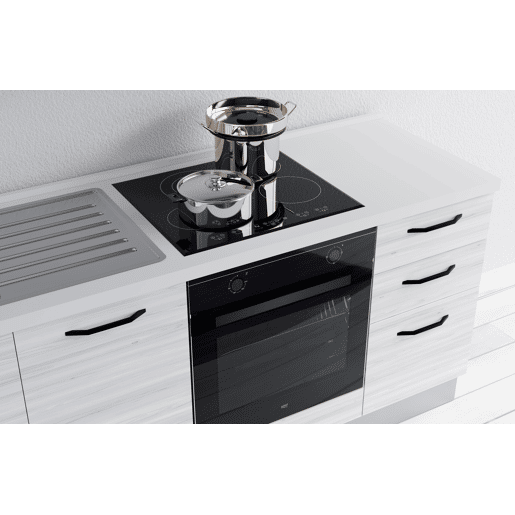 Cozinha com eletrodomésticos GILDA 2.0 195cm esquerda cinza claro e madeira cinza Cozinha com eletrodomésticos GILDA 2.0 195cm esquerda cinza claro e madeira cinza