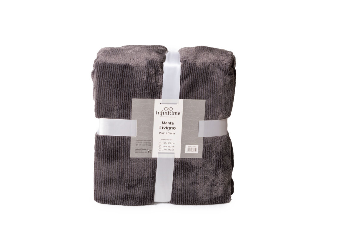 Manta livigno 220x240cm color gris