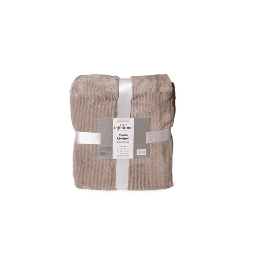 Manta LIVIGNO 160x220cm cor taupe