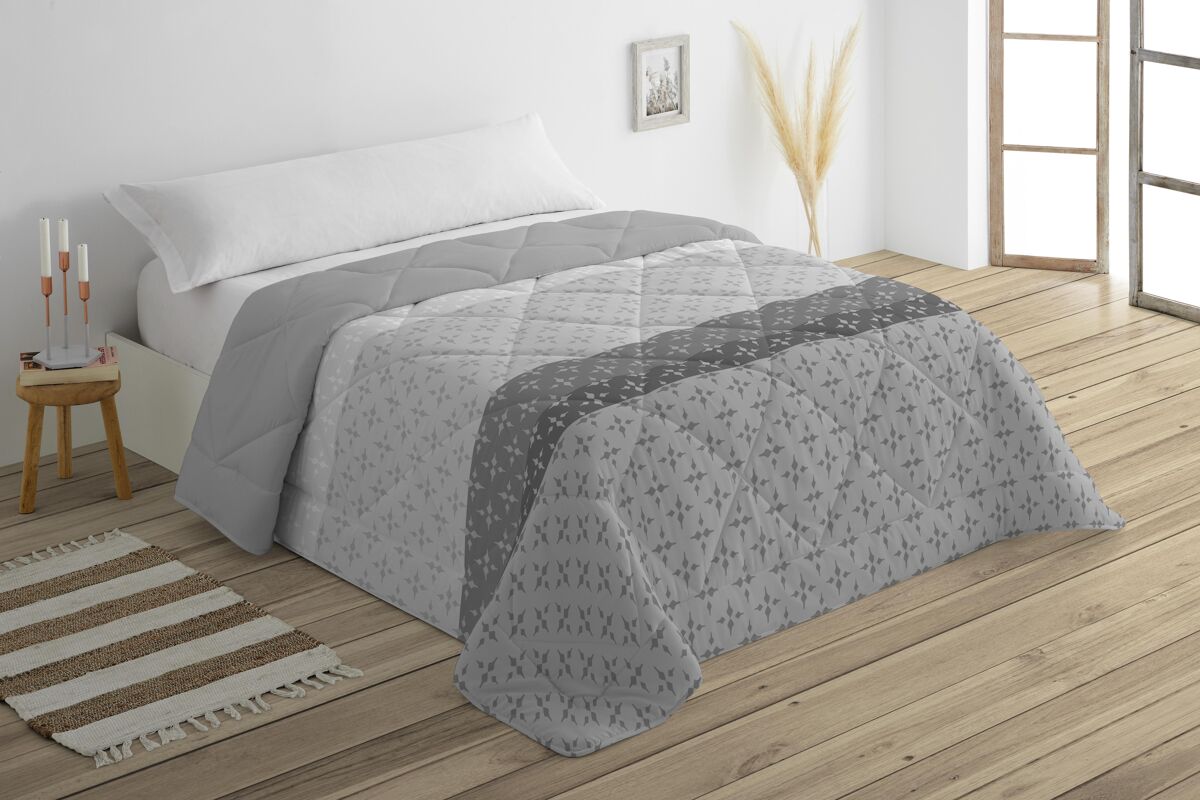 Edredón poliéster CIRO color gris