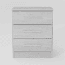 Mesa de cabeceira DREAM 3 gavetas 56x45x36cm cor artic