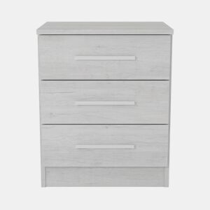 Mesa de cabeceira DREAM 3 gavetas 56x45x36cm cor artic