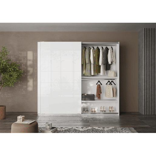 Roupeiro SWING portas deslizantes 257x232cm branco