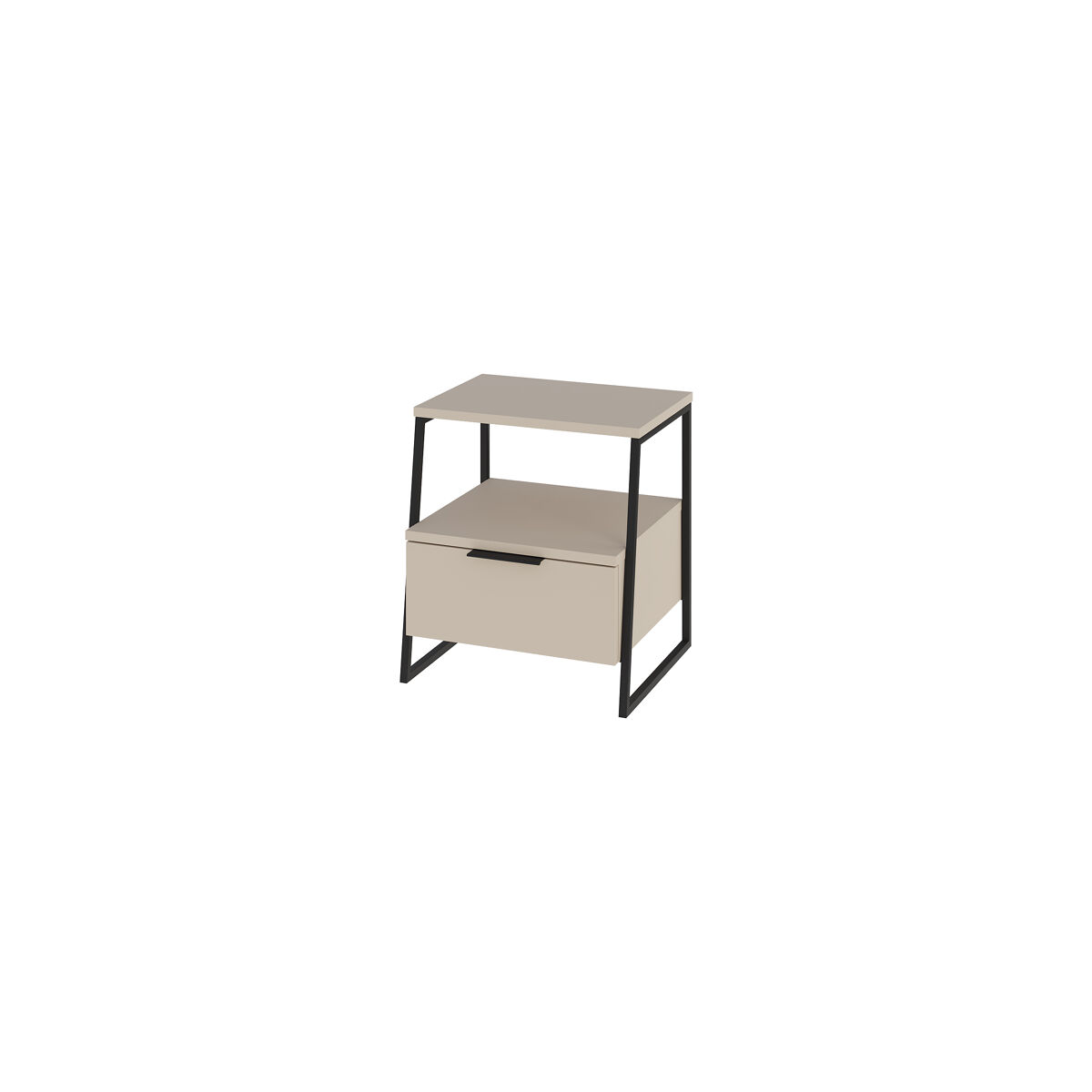 Mesita velia 50x45x40cm crema y negro