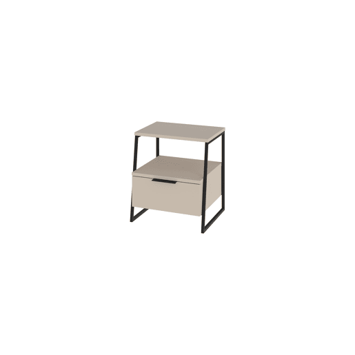 Mesa de cabeceira VELIA 50x45x40cm creme e preto