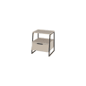 Mesa de cabeceira VELIA 50x45x40cm creme e preto