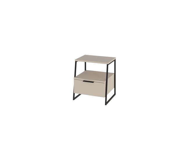 Mesita velia 50x45x40cm crema y negro