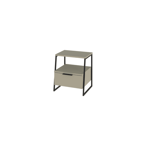 Mesa de cabeceira VELIA 50x45x40cm verde e preto