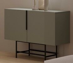 Aparador ELDIA 2 puertas verde patas metal