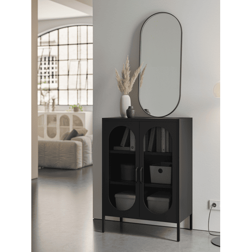 Aparador DIORA 100x70x40cm 2 portas preto