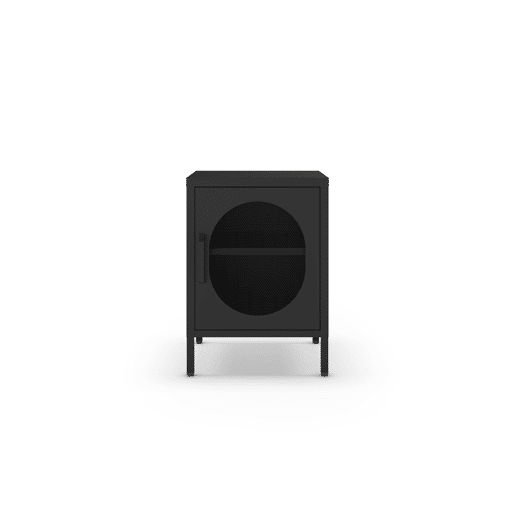 Mesa de cabeceira DIORA 60x40x35cm 1 porta preta