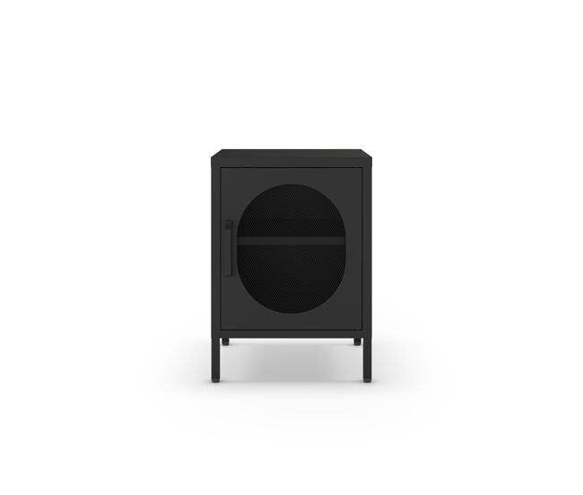 Mesita diora 60x40x35cm 1 puerta negro