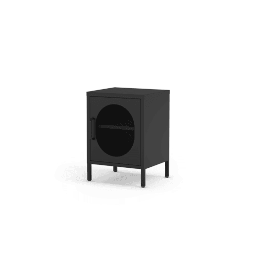 Mesa de cabeceira DIORA 60x40x35cm 1 porta preta