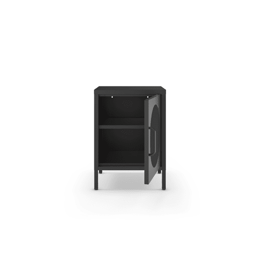 Mesa de cabeceira DIORA 60x40x35cm 1 porta preta