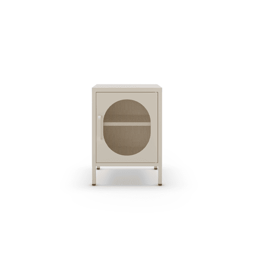 Mesa de cabeceira DIORA 60x40x35cm 1 porta creme