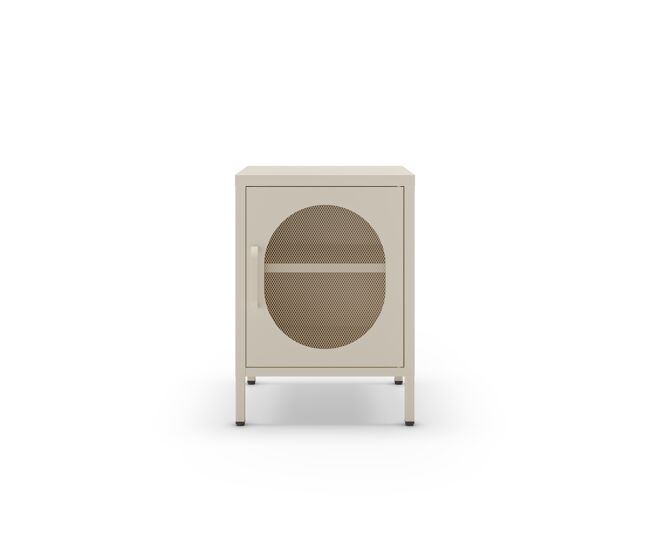 Mesita diora 60x40x35cm 1 puerta crema