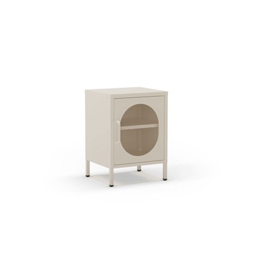 Mesa de cabeceira DIORA 60x40x35cm 1 porta creme