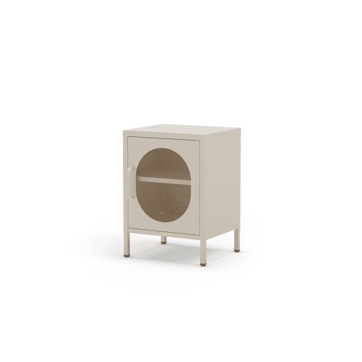 Mesa de cabeceira DIORA 60x40x35cm 1 porta creme