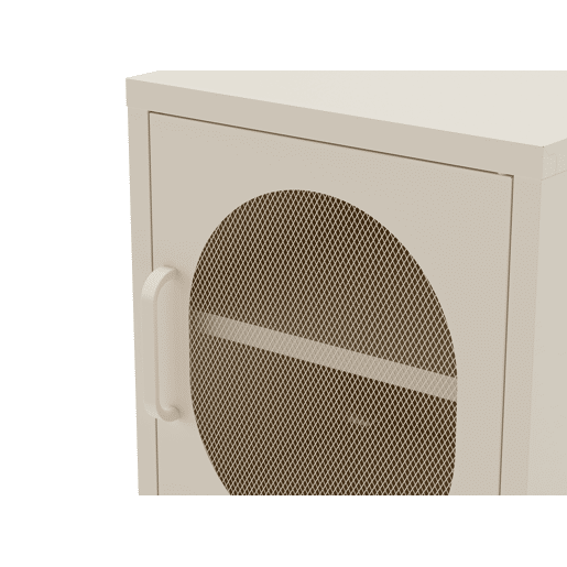 Mesa de cabeceira DIORA 60x40x35cm 1 porta creme