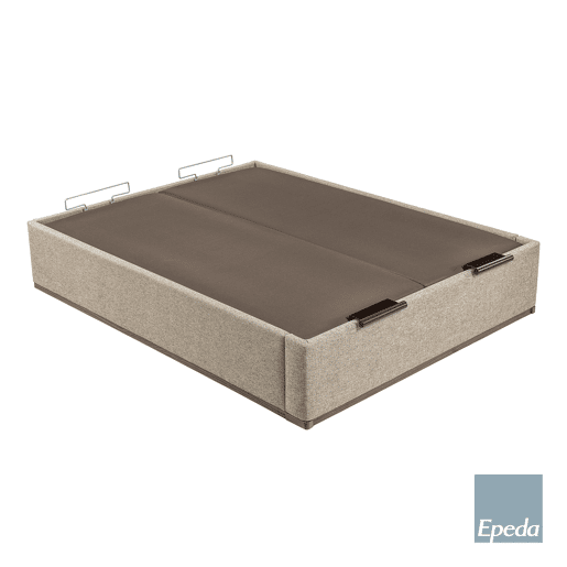 Sommier 2 tampas 200x200 ash bege LYON EPEDA