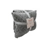 Manta 120x150cm e almofada 45x45cm GIA cor cinza