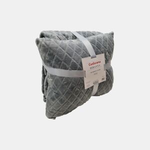 Manta 120x150cm e almofada 45x45cm GIA cor cinza