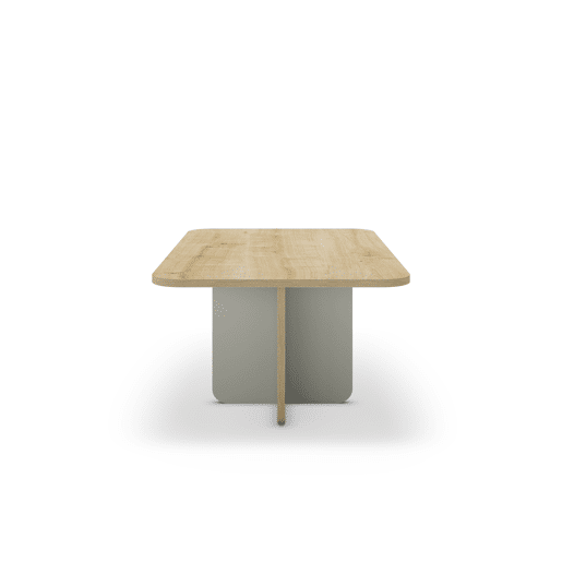 Mesa de centro retangular HILLARY em carvalho e verde