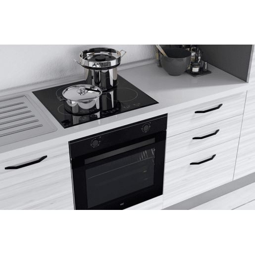 Cozinha com eletrodomésticos GILDA 2.0 270cm esquerda cinza claro e madeira cinza